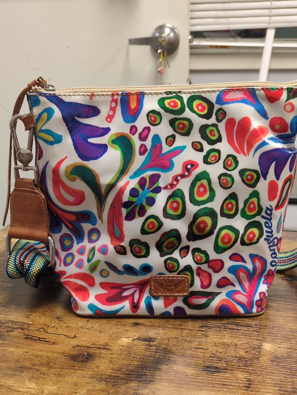 Consuela Colorful Floral & Abstract Printed Crossbody Bag